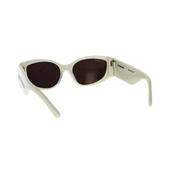NEW BALENCIAGA BB0258S 003 OVERSIZED WOMEN WHITE SUNGLASSES BALENCIAGA - Picture 5 of 6